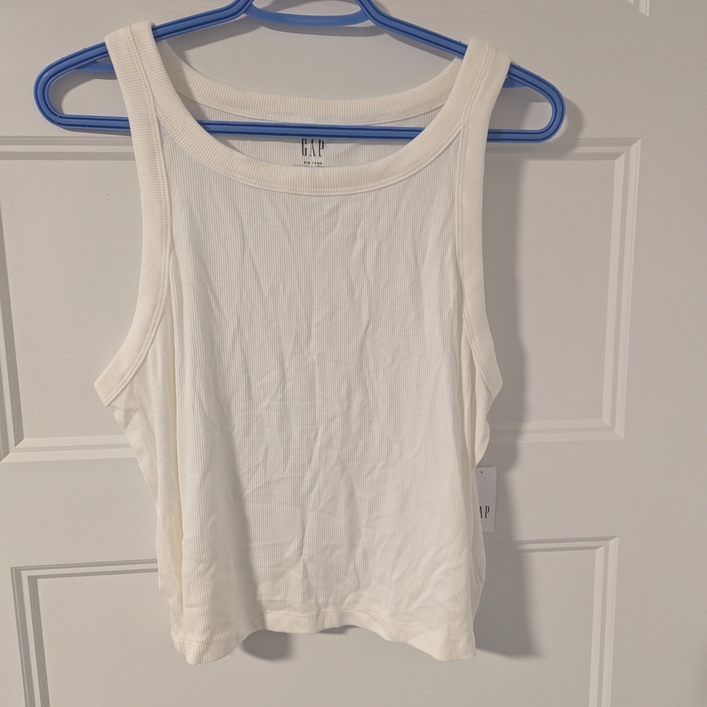 GAP Mini Rib Cropped Halter Tank Top NWT